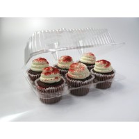 Hot Sale Custom Logo Transparent PET Blister Cupcake Containers