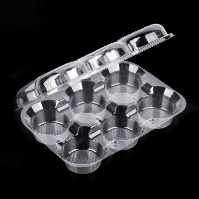 PET plastic round individual mini clear disposable cupcake container