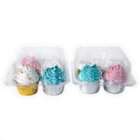 4 cells 6 cells individual cupcake containers plastic disposable tray