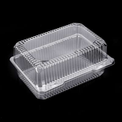 2020 new customization takeaway food rectangle salad transparent disposable container